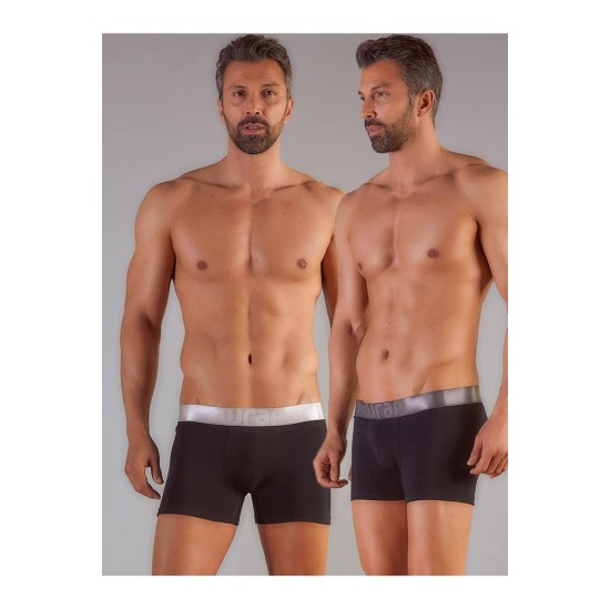 Ανδρικό μπόξερ 2 τμχ, με μικροϊνες χαλκού και εξωτερικο λάστιχο, Wrap.