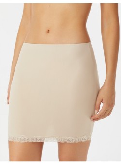 Γυναικεία φούστα κομπινεζόν με τελείωμα δαντέλα, Promise 365 Everyday Wear 